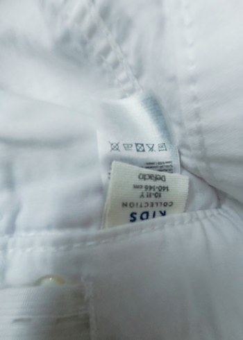 Beyaz  çocuk Midi Kumaş Pantolon - Görsel 2