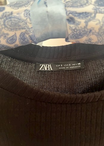 Siyah Örgü Kumaşlı Uzun Kollu Bluz - Görsel 2