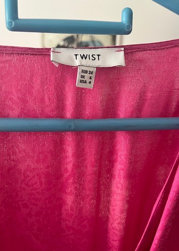 Pembe V Yaka Dökümlü Hamile Bluzu - Görsel 2