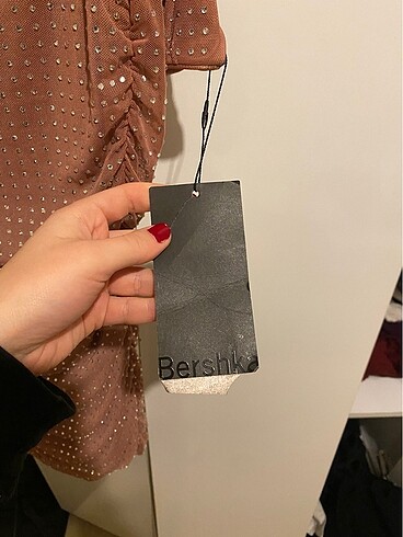 s Beden Bershka taşlı mini elbise