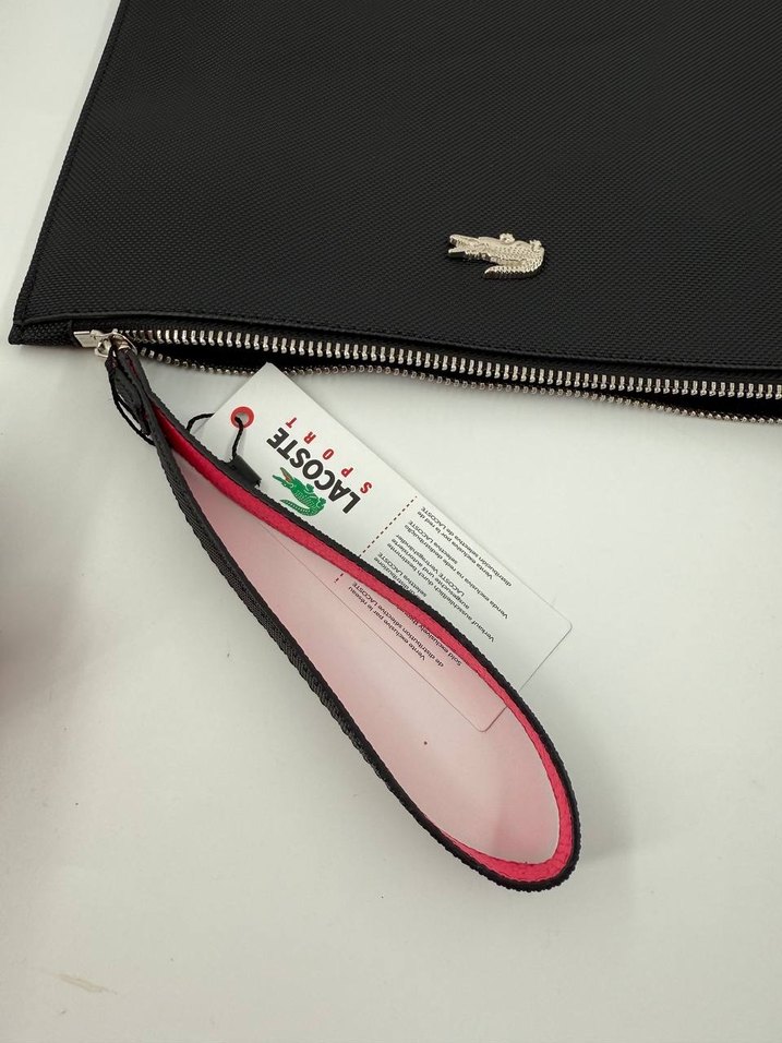 Lacoste Siyah Pembe Fermuarlı Kadın Çanta - Görsel 5