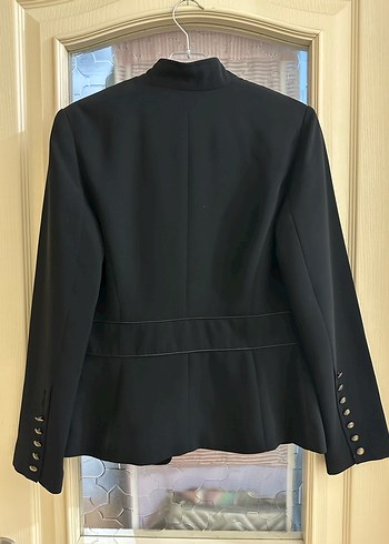 Düğmeli Siyah Kadın Blazer Ceket - Görsel 5