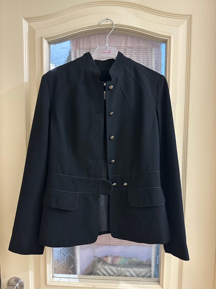 Düğmeli Siyah Kadın Blazer Ceket - Görsel 3