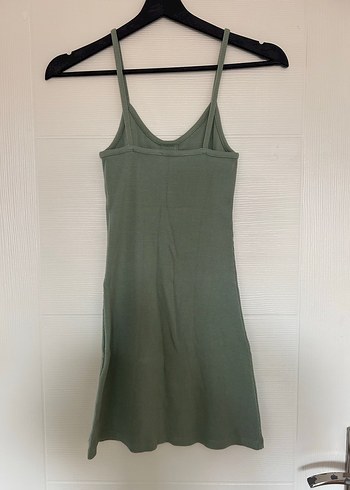 xs Beden pull and bear haki mini askılı elbise