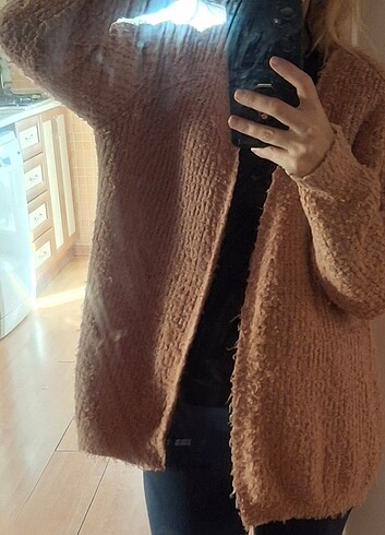Peluş uzun hırka