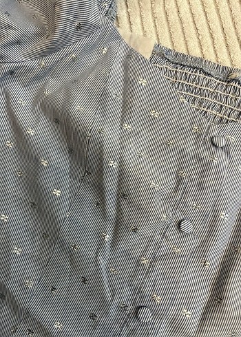 Gri Nakışlı Kadın Bluz - Görsel 2