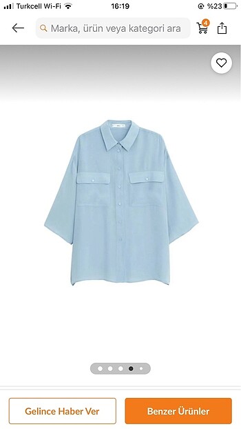 Mango oversize sifon gömlek