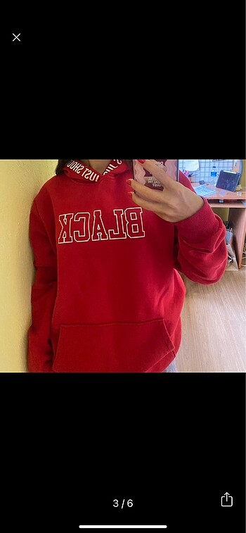m Beden Kırmızı sweatshirt