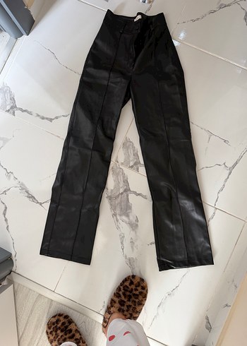 Siyah Midi Kadın Kumaş Pantolon - Görsel 16