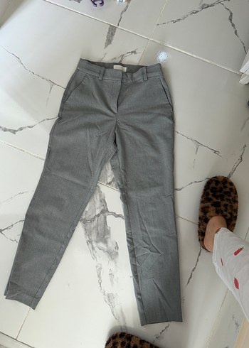 Siyah Midi Kadın Kumaş Pantolon - Görsel 3