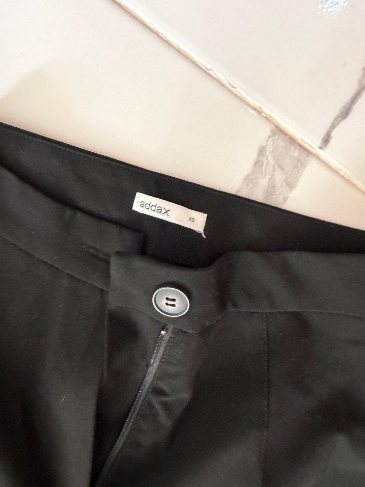 Siyah Midi Kadın Kumaş Pantolon - Görsel 2