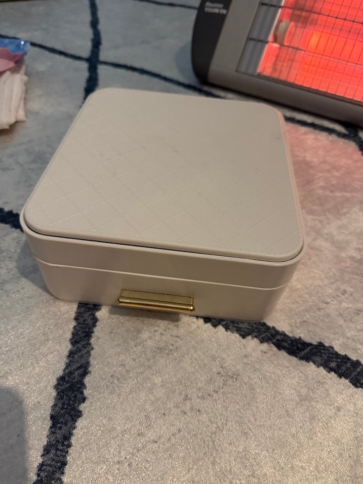 Gri Makyaj Organizeri Aynalı Çekmeceli - Görsel 3