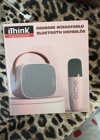 iThink Karaoke Mikrofonlu Pembe Bluetooth Hoparlör - Görsel 2