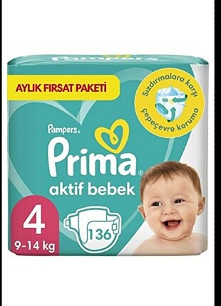 Prima aktif bebek 4 numara bebek bezi 