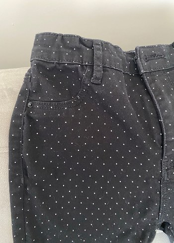34 Beden siyah Renk Siyah Puantiyeli Düğmeli Skinny Kadın Kot