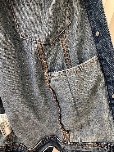 l Beden mavi Renk Kot ceket denim ceket