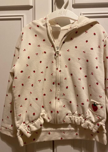 Kız Çocuk Kapüşonlu Fermuarlı Sweatshirt