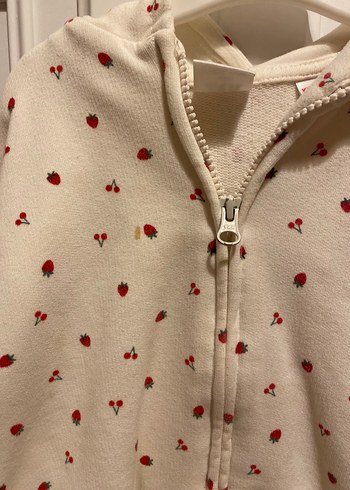 24-36 Ay Beden Kız Çocuk Kapüşonlu Fermuarlı Sweatshirt