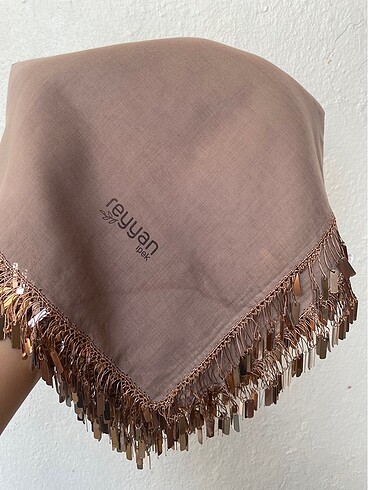 Beden camel Renk Pullu yazma