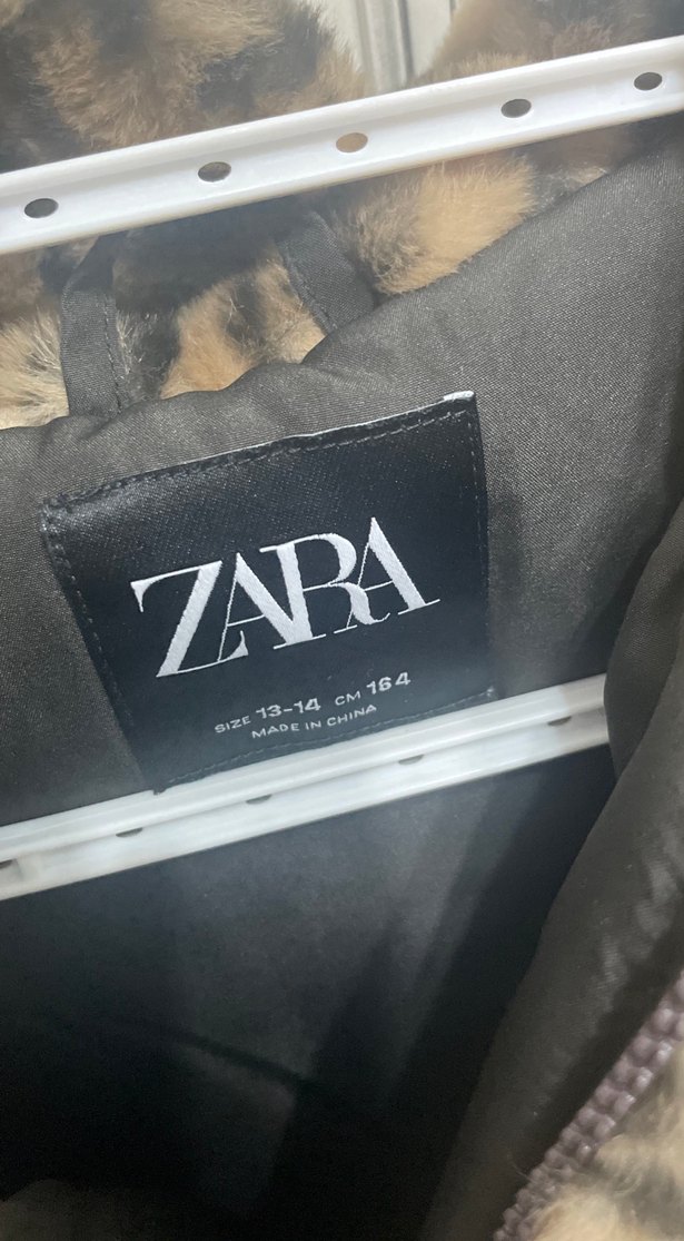 Leopar Desenli genç Suni Kürk Ceket - Görsel 2