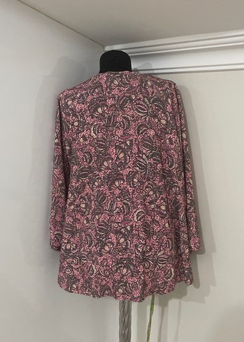 Pembe Desenli Midi Kadın Kaban - Görsel 2