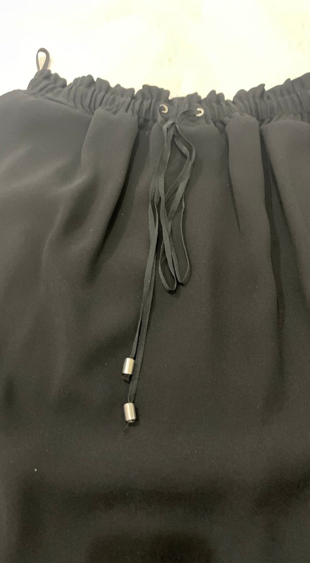 Siyah Midi Boy Rahat Kesim Etek - Görsel 4