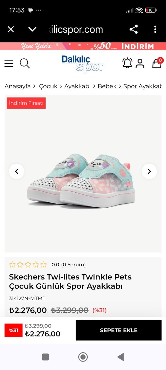 Skechers Twi-lites Twinkle Pets Kız Spor Ayakkabı orjinal - Görsel 2