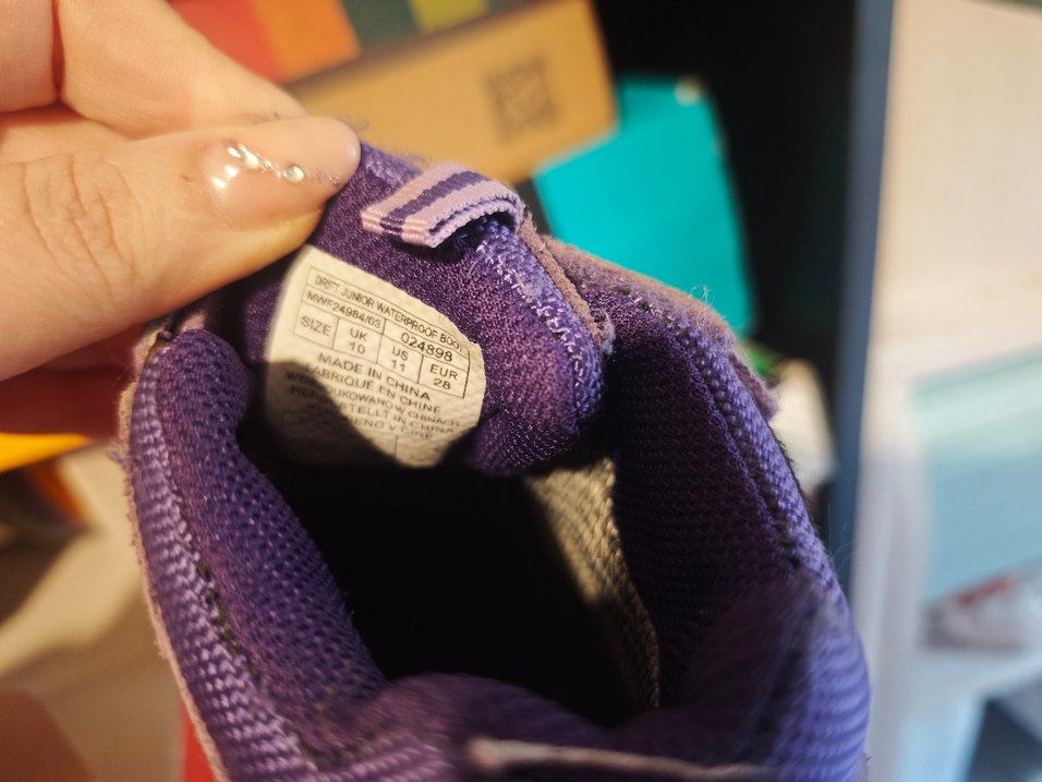 Kızlar için Mor Cırtlı Spor Ayakkabı orjinal mountain warehouse - Görsel 3