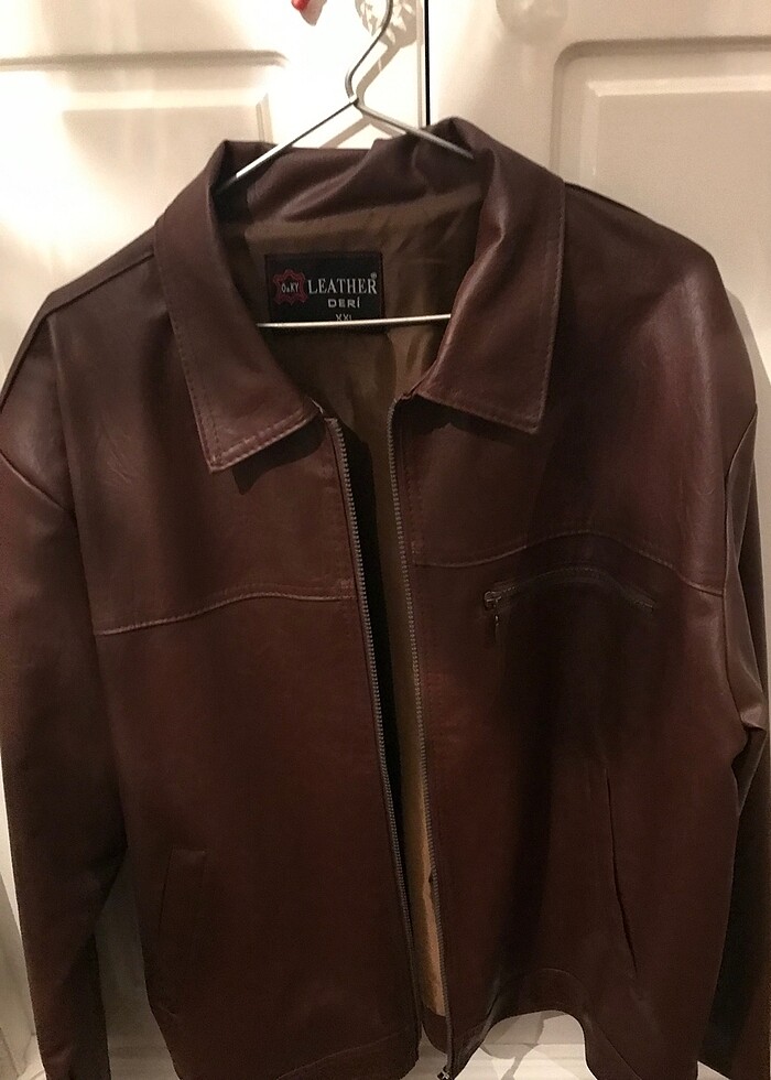 Deri erkek montu - Görsel 2