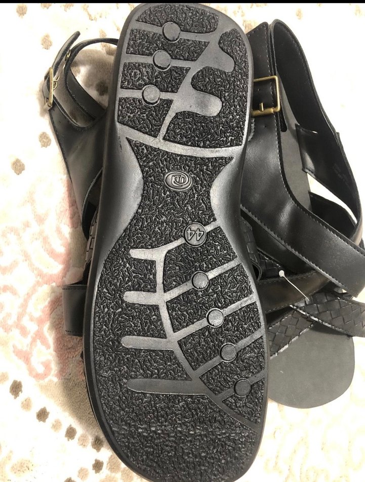 Siyah erkek  sandalet - Görsel 2