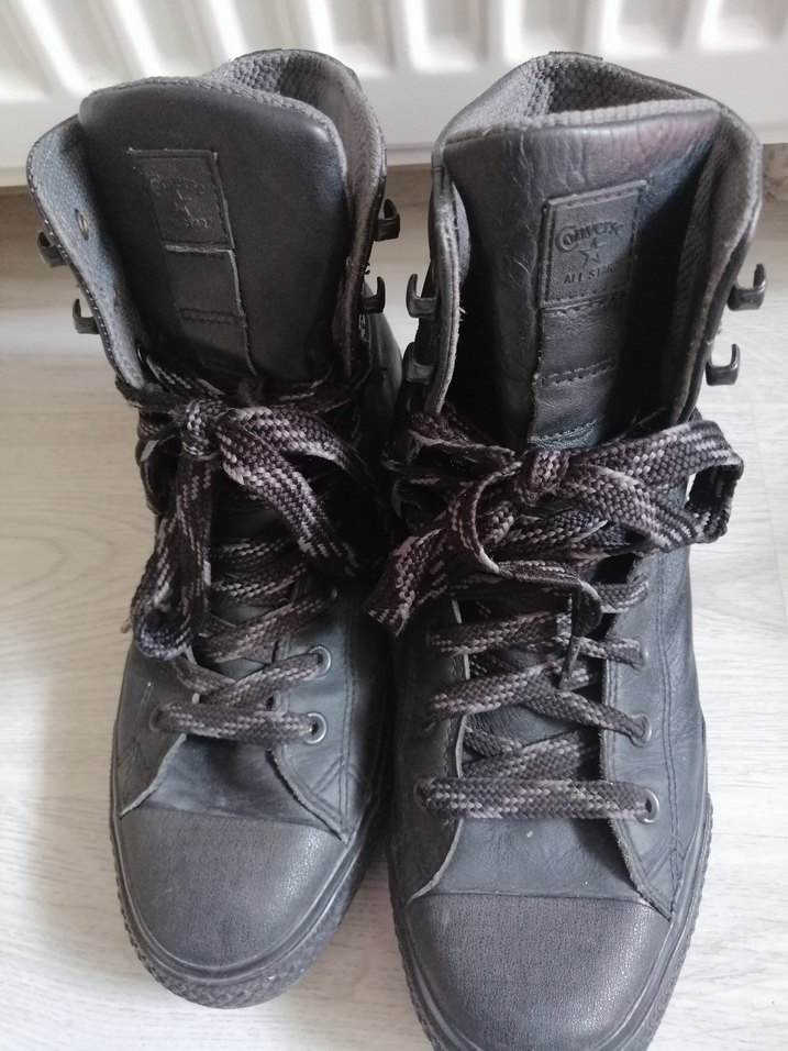 Siyah Erkek Bağcıklı Punk Tarzı Bot - Görsel 2