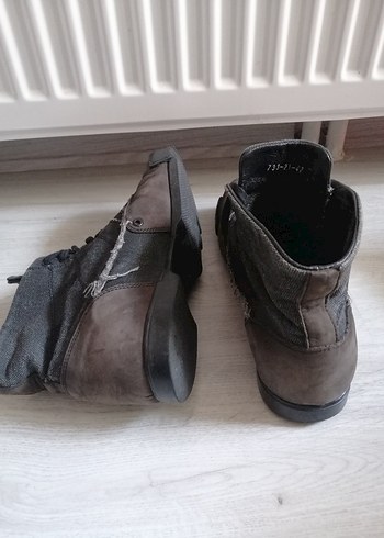 Gri Süet Erkek Botları Tokalı - Görsel 4