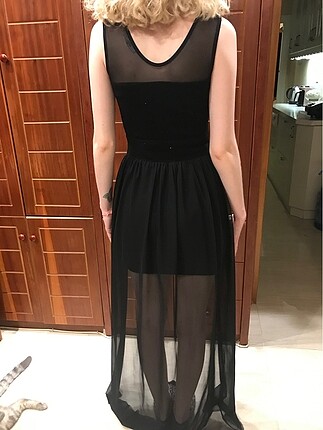 Markasız Ürün Işıltılı Siyah Mini Elbise