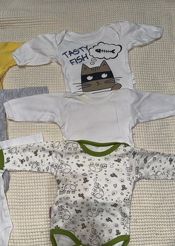 Gri Uzun Kollu Pamuklu Bebek Body - Görsel 2