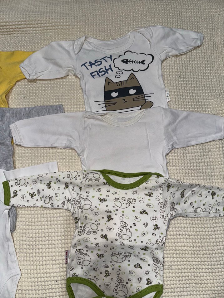 Gri Uzun Kollu Pamuklu Bebek Body - Görsel 2