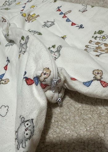 Bebek Beyaz Desenli Uyku Tulumu - Görsel 6