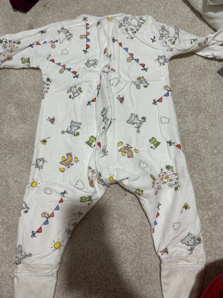 Bebek Beyaz Desenli Uyku Tulumu - Görsel 5