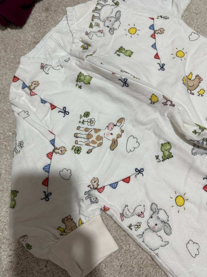 Bebek Beyaz Desenli Uyku Tulumu - Görsel 3