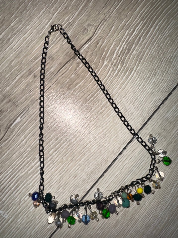 Renkli Boncuklu Uzun Bohem Zincir Kolye - Görsel 3