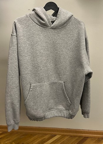 Gri Unisex Kapüşonlu Sweatshirt