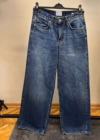 Lacivert Midi Denim Pantolon