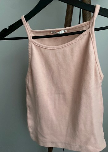 Pembe Keten Kadın Askılı Bluz - Görsel 3