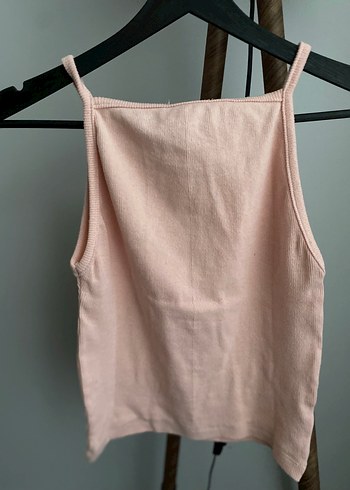 Pembe Keten Kadın Askılı Bluz - Görsel 4