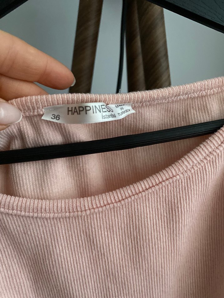 Pembe Keten Kadın Askılı Bluz - Görsel 2