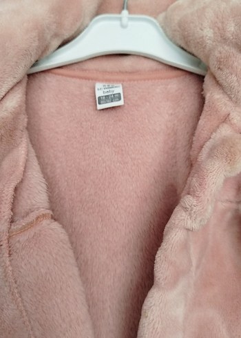 18-24 Ay Beden Kız Çocuk Pembe Kolsuz Elbise ve Kürk Detaylı Ceket