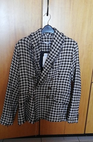 Zara model kazayağı desenli ceket 
