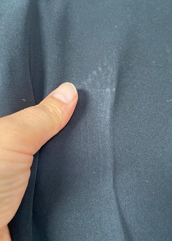 Lacivert Pilili Kadın Kumaş Pantolon - Görsel 3