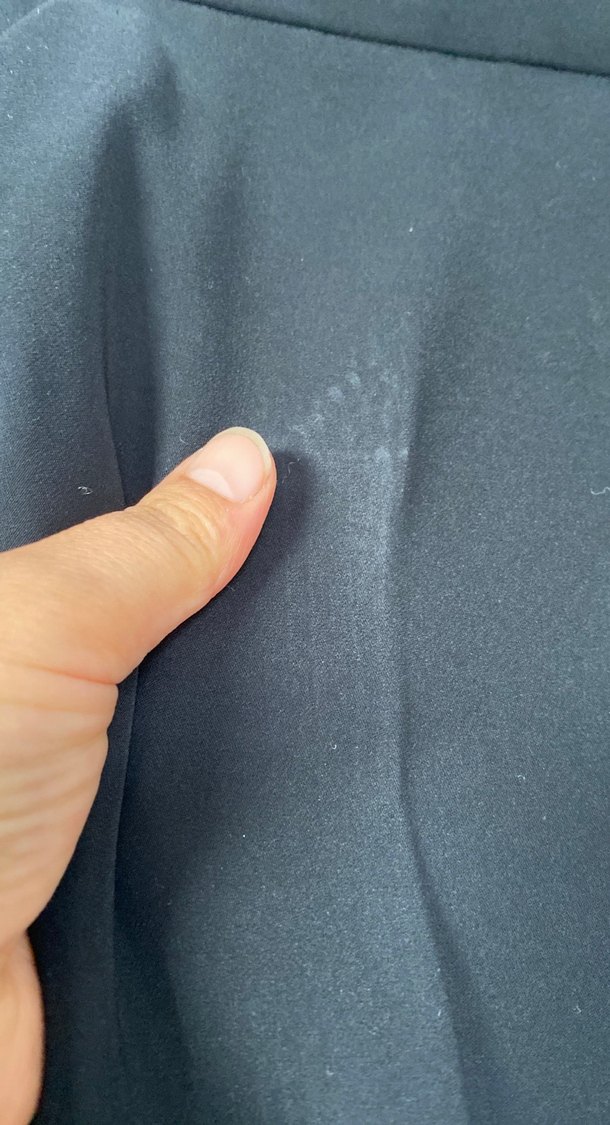 Lacivert Pilili Kadın Kumaş Pantolon - Görsel 3