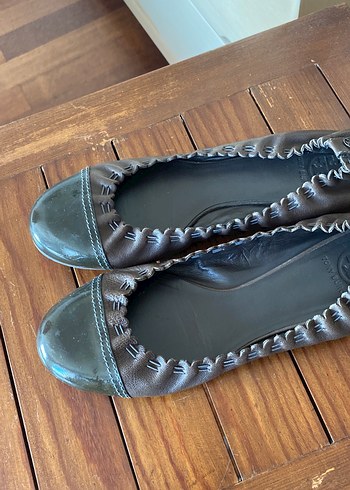 Kahverengi Deri Kadın Dolgu Topuklu Babet - Görsel 2