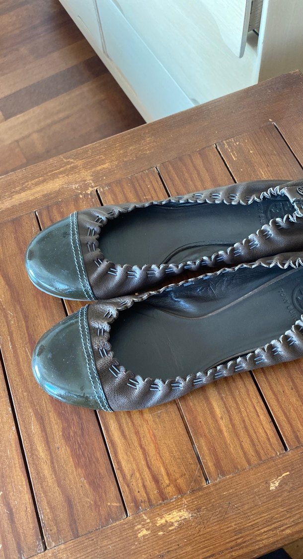 Kahverengi Deri Kadın Dolgu Topuklu Babet - Görsel 2